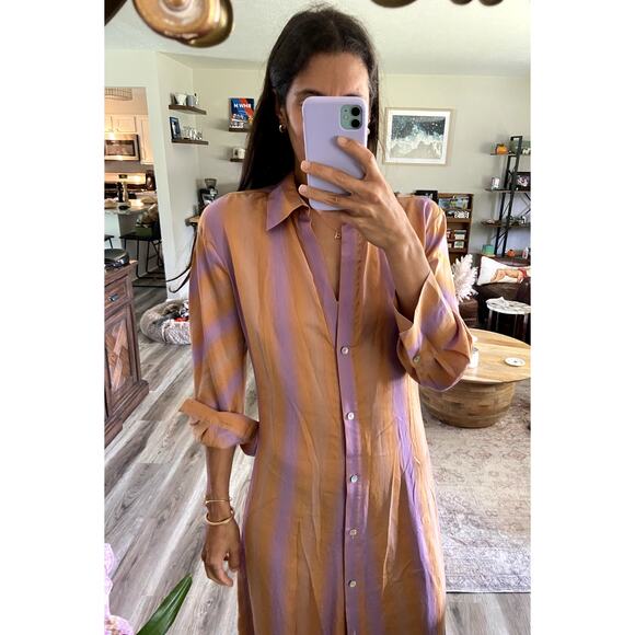 Vince Ombre Stripe Shirt Dress size S small - Picture 2 of 7